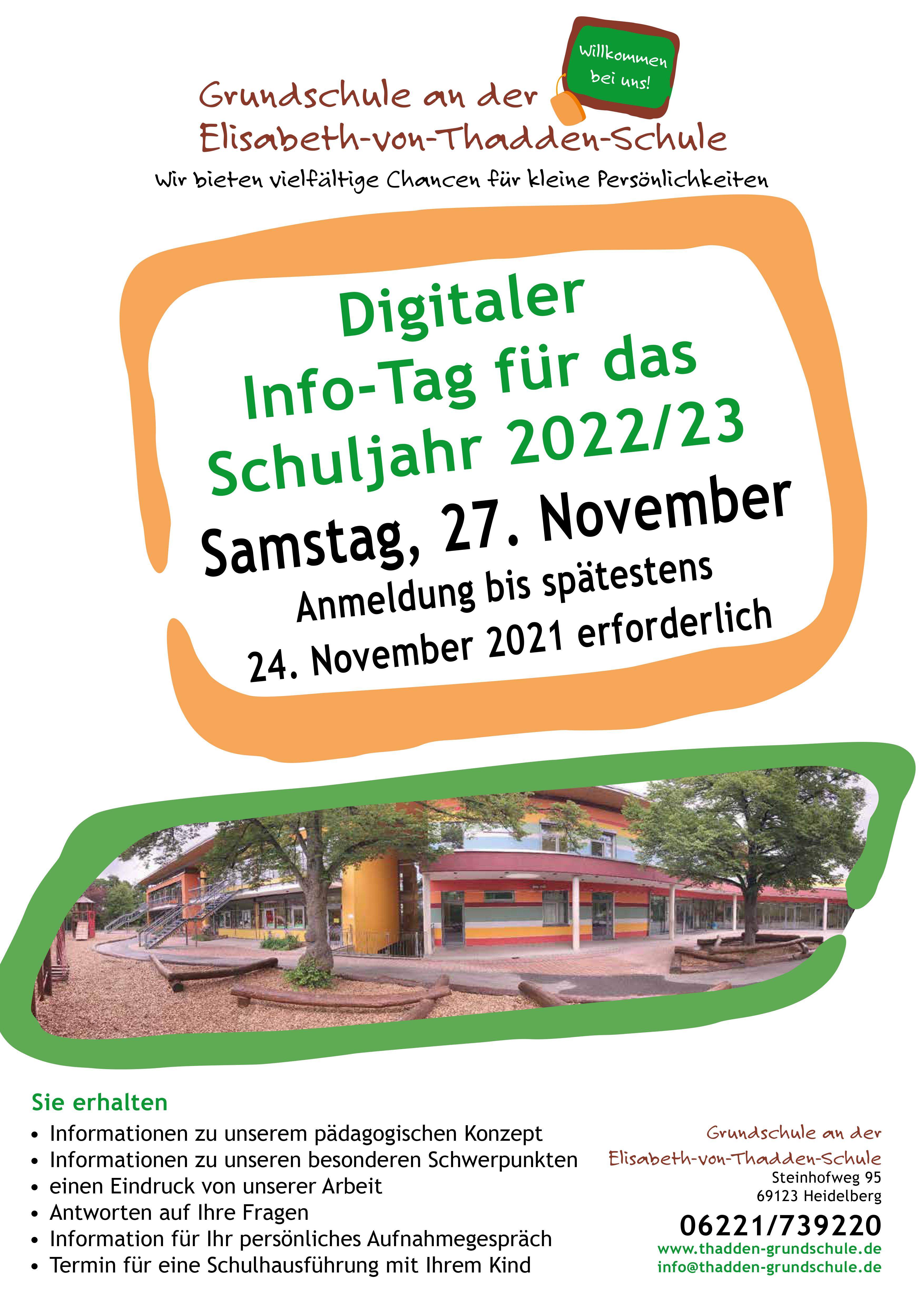 Info-Tag Schuljahr 2022-23
